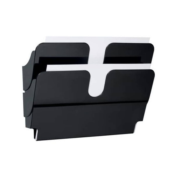 7318089014065 - DURABLE Formularablage FLEXIPLUS für Wandmontage inkl Schrauben und Dübel 2 DIN A4 quer schwarz