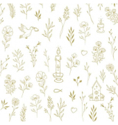 Motivservietten Kommunion 198274 / Harmonie, 3-lagig, 33x33cm