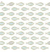 Motivservietten Kommunion 198275 / Ichthys Muster, 3-lagig, 33x33cm