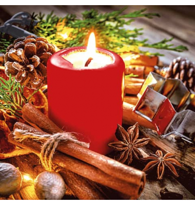 Weihn.Zelltuchserviette 33x33cm