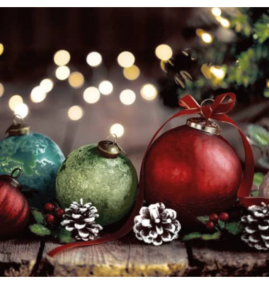 Weihn.Zelltuchserviette 33x33cm