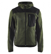 Jacke 4930, Softshell, armygrün/schwarz, Größe M