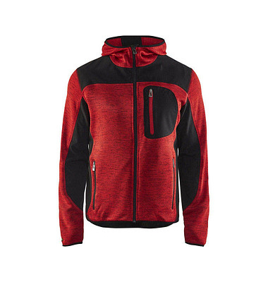 Jacke 4930, Softshell, rot/schwarz, Größe M