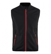 BLAKLÄDER unisex Softshellweste 3850 schwarz, rot Größe XL