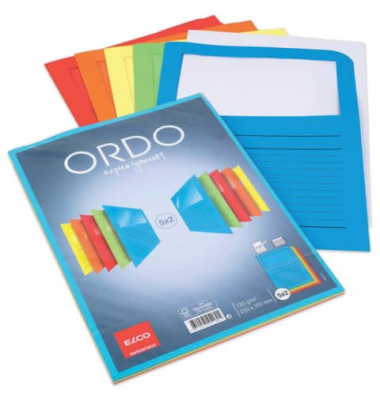 Sichtmappen Ordo classico 7369500, 220x310mm farbig sortiert Papier 120g