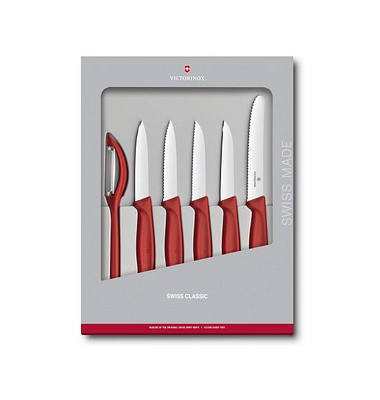 Gemüsemesser Swiss Classic silber, rot Gemüsemesser Swiss Classic silber, rot