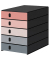 styro Schubladenbox styroval pro Emotions Advent  rosa, grau DIN C4 mit 5 Schubladen