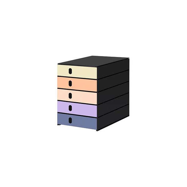 7612176086882 - styro Schubladenbox styroval pro Emotions Sonnenaufgang gelb orange rosa lila 14-8000SO DIN C4 mit 5 Schubladen 7612176086882 - styro Schubladenbox styroval pro Emotions Sonnenaufgang gelb orange rosa lila 14-8000SO DIN C4 mit 5 Schubladen