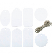 Geschenkanhänger weiß Hangtag Set kraft