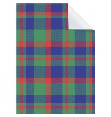 Geschenkpapierzuschnitte 2513776345, Flanell, 50cm x 70cm, blau/rot/grün