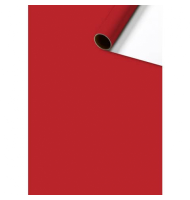 Geschenkpapier One Colour 2526591322, Uni Plain, 70cm x 5m, dunkelrot