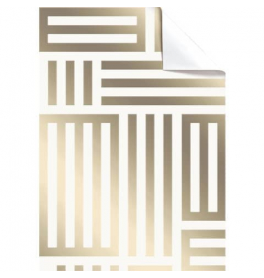 Geschenkpapierzuschnitte Fantasie 2513570780, 50cm x 70cm, weiß/silber