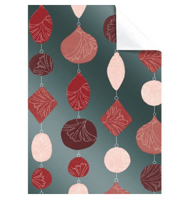 Geschenkpapierzuschnitte Weihnachten 2513565644, Weihnachten, 50cm x 70cm, grau/rottöne