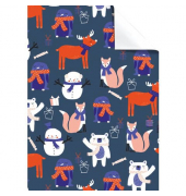 Geschenkpapierzuschnitte Weihnachten 2513563542, Tiere/Schneemann, 50cm x 70cm, mehrfarbig