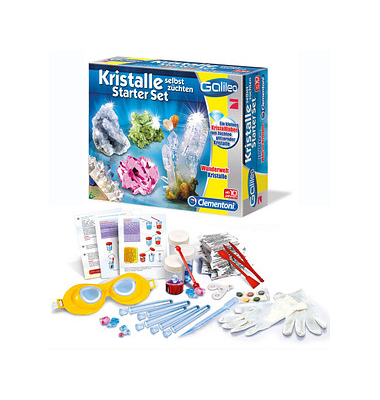 Clementoni Experimentierkasten Kristalle selbst züchten Starter-Set