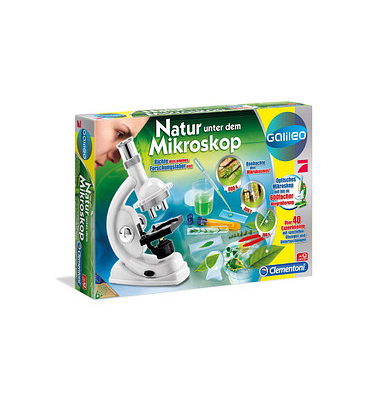 Clementoni Experimentierkasten Natur unter dem Mikroskop