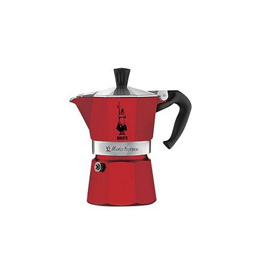 BIALETTI Moka Express 6 Espressokocher rot, 6 Tassen