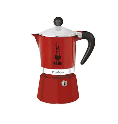 BIALETTI Rainbow Espressokocher rot, 1 Tasse
