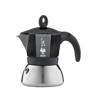 BIALETTI MOKA INDUCTION Espressokocher schwarz, 6 Tassen