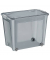 Aufbewahrungsbox Shadow 2356570061, 67 Liter, außen 38x59,3x47cm, PP (ausser Clipverschlüsse) 100% recyclebar transparent/grau