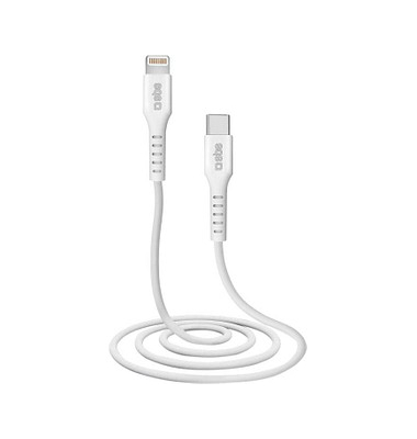 sbs Lightning/USB C Kabel 1,0 m weiß