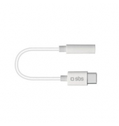 sbs USB C/3,5 mm Adapter 9,0 cm weiß