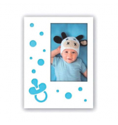 Bilderrahmen Baby Nicola - blau, für 1 Foto 10 x 15 cm