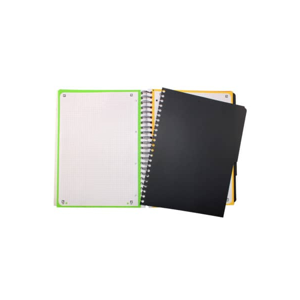 5 Stück Oxford Collegeblock 400132983 touch, kariert / kariert Rand beidseitig, A4+, 90g, braun, 120 Blatt 8412771031879 Oxford