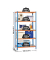 Simon Rack Schwerlastregal KIT SIMONCLICK PLUS 5/500 orange, blau, verzinkt 100,0 x 50,0 x 200,0 cm