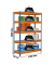 Simon Rack Schwerlastregal KIT BRICOFORTE 1204-5 CHIPBOARD orange, blau 120,0 x 45,0 x 200,0 cm