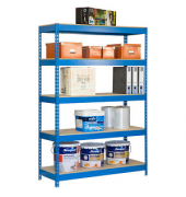 Simon Rack Schwerlastregal KIT BRICOFORTE 1204-5 CHIPBOARD blau 120,0 x 45,0 x 200,0 cm