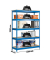 Simon Rack Schwerlastregal KIT BRICOFORTE 1204-5 CHIPBOARD blau 120,0 x 45,0 x 200,0 cm