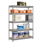 Simon Rack Schwerlastregal KIT BRICOFORTE 1204-5 CHIPBOARD verzinkt 120,0 x 45,0 x 200,0 cm