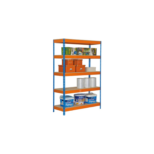 8435104938638 - Simonrack Schwerlastregal KIT BRICOFORTE 1006-5 CHIPBOARD 458100040201065 orange blau 1000 x 600 x 2000 cm 8435104938638 - Simonrack Schwerlastregal KIT BRICOFORTE 1006-5 CHIPBOARD 458100040201065 orange blau 1000 x 600 x 2000 cm