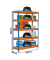 Simon Rack Schwerlastregal KIT BRICOFORTE 1006-5 CHIPBOARD orange, blau 100,0 x 60,0 x 200,0 cm