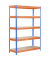Simon Rack Schwerlastregal KIT BRICOFORTE 1006-5 CHIPBOARD orange, blau 100,0 x 60,0 x 200,0 cm