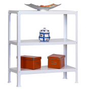 Simon Rack Schwerlastregal KIT HOMECLICK MINI 5/300 weiß 80,0 x 30,0 x 90,0 cm