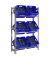 Simon Rack Schwerlastregal KIT SIMONBOTTLE 3 GRIS grau 80,0 x 30,0 x 180,0 cm