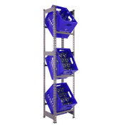 Simon Rack Schwerlastregal KIT SIMONBOTTLE 3 GRIS grau 40,0 x 30,0 x 180,0 cm