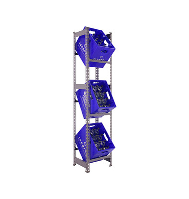 Simon Rack Schwerlastregal KIT SIMONBOTTLE 3 GRIS grau 40,0 x 30,0 x 180,0 cm