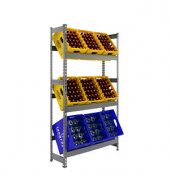 Simon Rack Schwerlastregal KIT SIMONBOTTLE 3 GRIS grau 100,0 x 30,0 x 180,0 cm