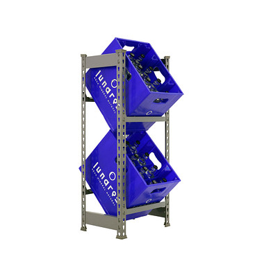 Simon Rack Schwerlastregal KIT SIMONBOTTLE 2 GRIS grau 40,0 x 30,0 x 100,0 cm