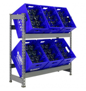 Simon Rack Schwerlastregal KIT SIMONBOTTLE 2 GRIS grau 100,0 x 30,0 x 100,0 cm