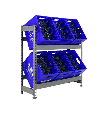Simon Rack Schwerlastregal KIT SIMONBOTTLE 2 GRIS grau 100,0 x 30,0 x 100,0 cm