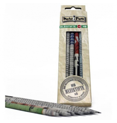 Bleistift-Set New Pen, 115-6, Härte HB, schwarz