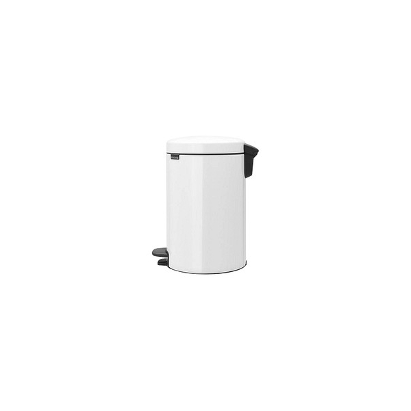 8710755111969 - NEWICON Tretmülleimer 12 Liter Stylischer Abfalleimer mit herausnehmbaren Innenbehälter Farbe White 8710755111969 - NEWICON Tretmülleimer 12 Liter Stylischer Abfalleimer mit herausnehmbaren Innenbehälter Farbe White