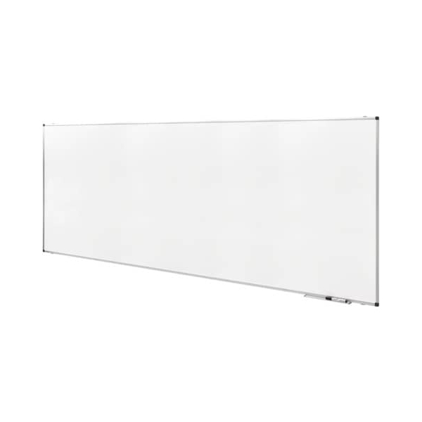 8713797099790 - Whiteboard PREMIUM  Hoch- Querformat Stahl weiß lackiert + Aluminiumrahmen magnethaftend Ablageschale + Zubehör B 2400 x H 1200 mm