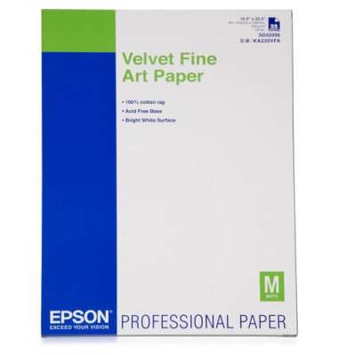Inkjetpapier Velvet S042096, A2 260g weiß