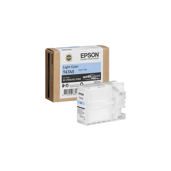 Epson Druckerpatrone T47A5 C13T47A500 (kompatibel zu Epson T47A5), cyan hell 8715946680941 Epson