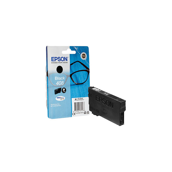 Epson Druckerpatrone 408/T09J1 C13T09J14010 (kompatibel zu Epson 408), schwarz, ca. 1100 Seiten 8715946701578 Epson